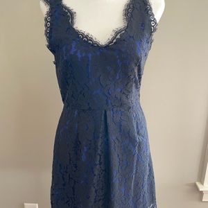 Joie Black Lace Dress with Blue Lining